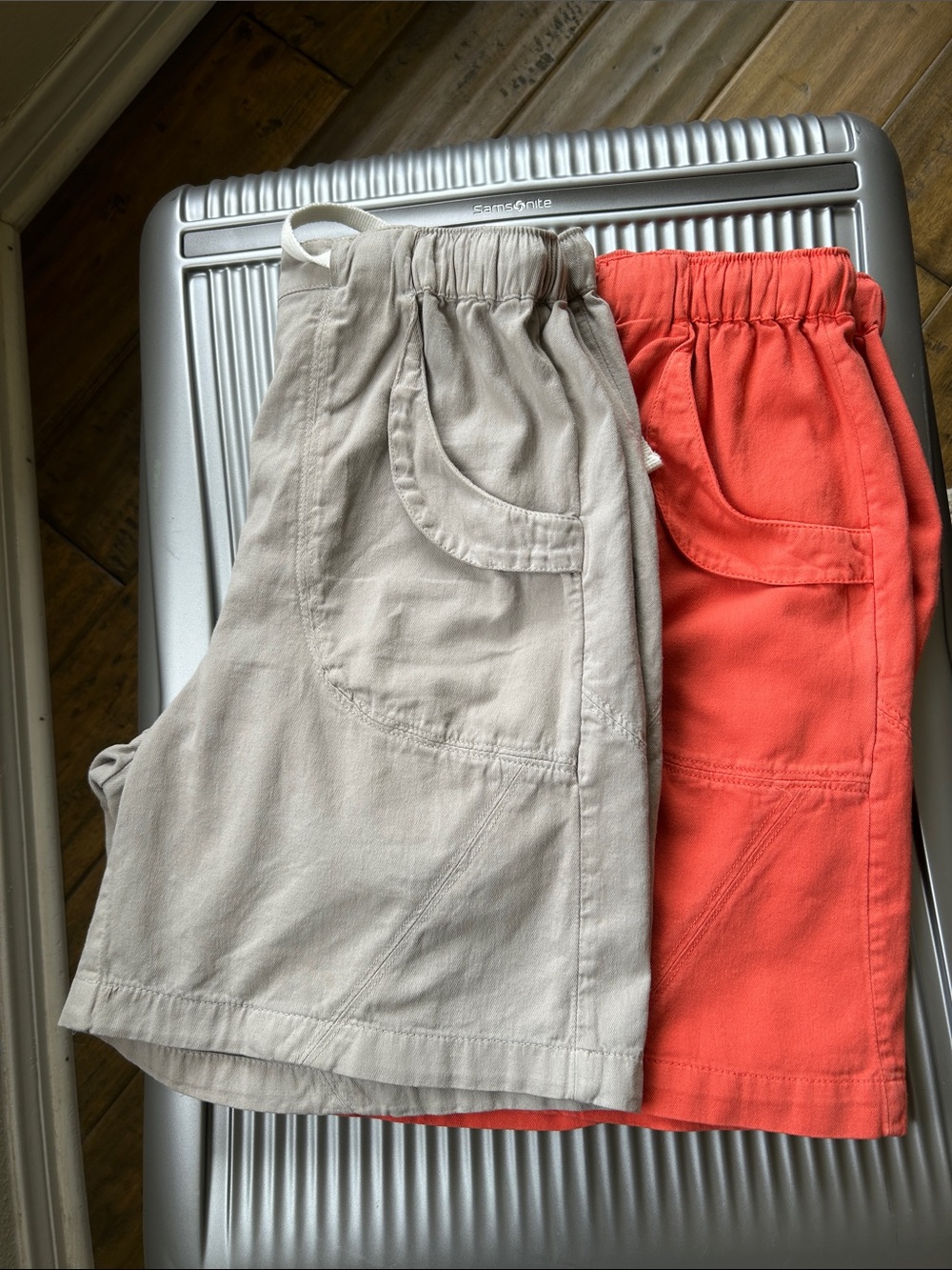 Free People Beige and Coral Women's Bermuda Shorts